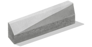 PREMAC CESTNÝ obrubník prechodový PRAVÝ 100×26/15×20 cm SIVÁ (6)