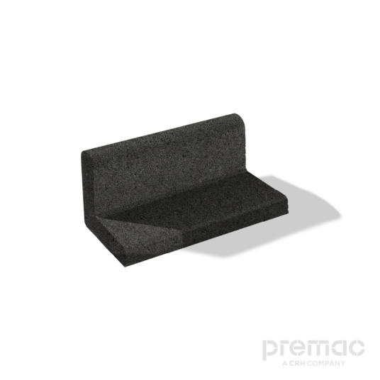 PREMAC L obrubník 16,5x30x15 cm GRAFITOVÁ (72)