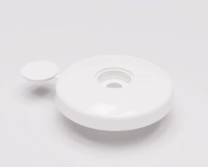 Prítlačná príchytka s tesnením 50x7mm biela