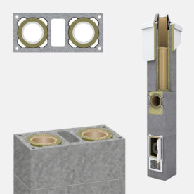 SCHIEDEL Komínová zostava UNI ADV+ 14L20/45° – 7m