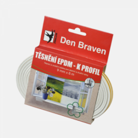 DEN Braven Páska tesniaca z EPDM gumy K-profil 9x4mm 6m biela