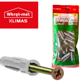 Hmoždinka rozperná  6/3,5x 60mm + vrut ZH PZ (40)